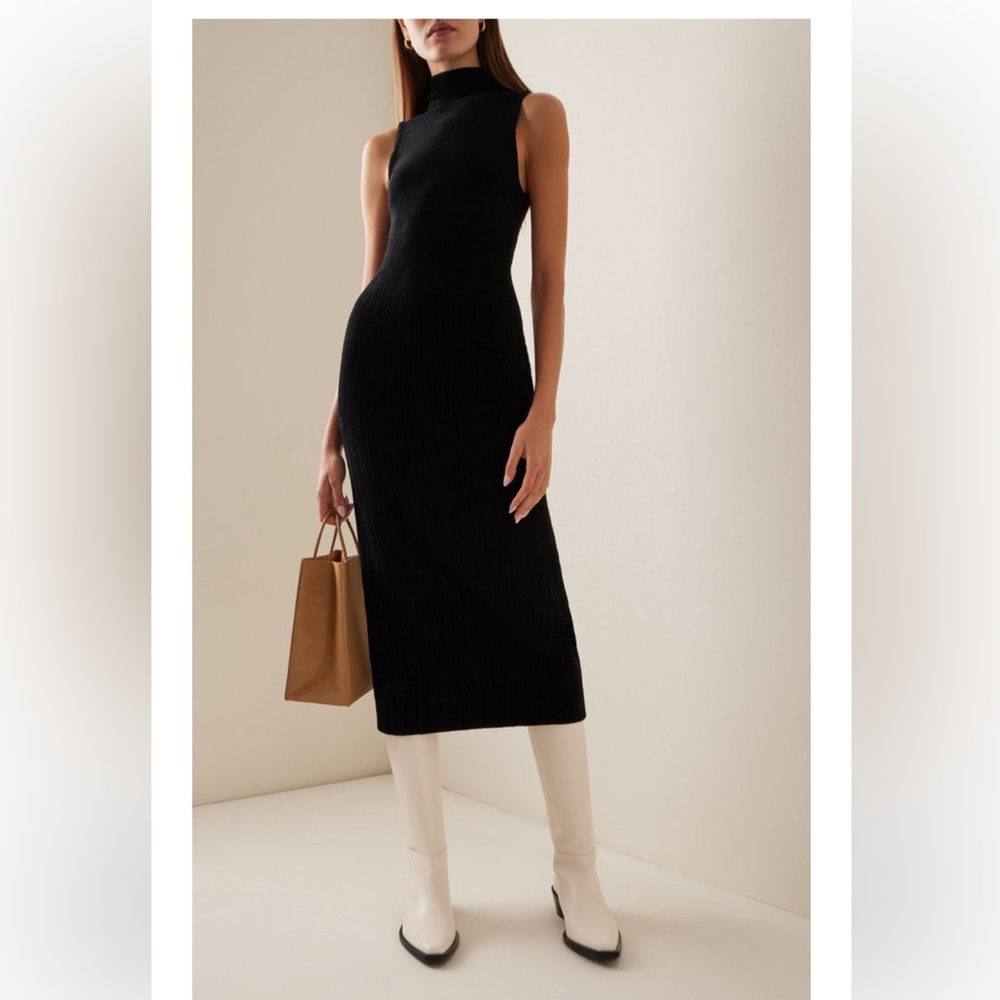 proenza schouler white label Black Layla Sleeveless Turtleneck Midi Dress worn 1
